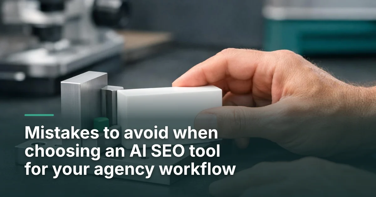 Mistakes to avoid when choosing an AI SEO tool for your agency workflow