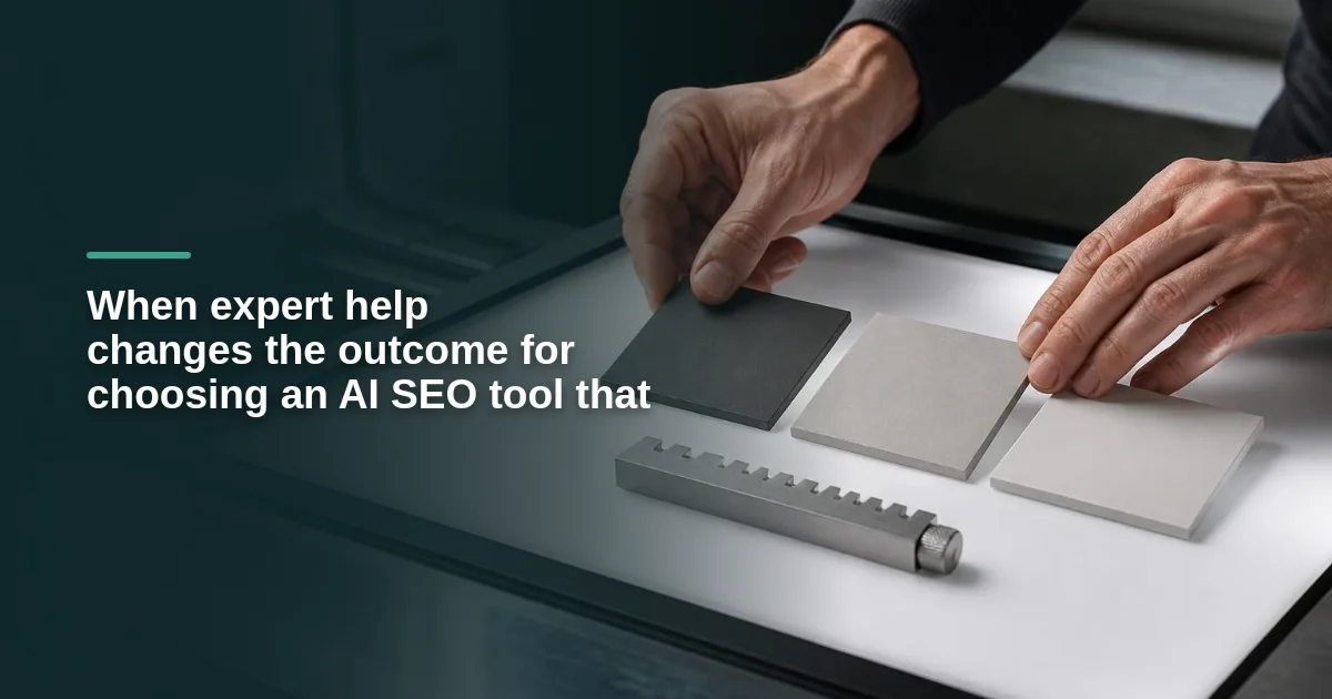 When expert help changes the outcome for choosing an AI SEO tool that fits your agency workflow