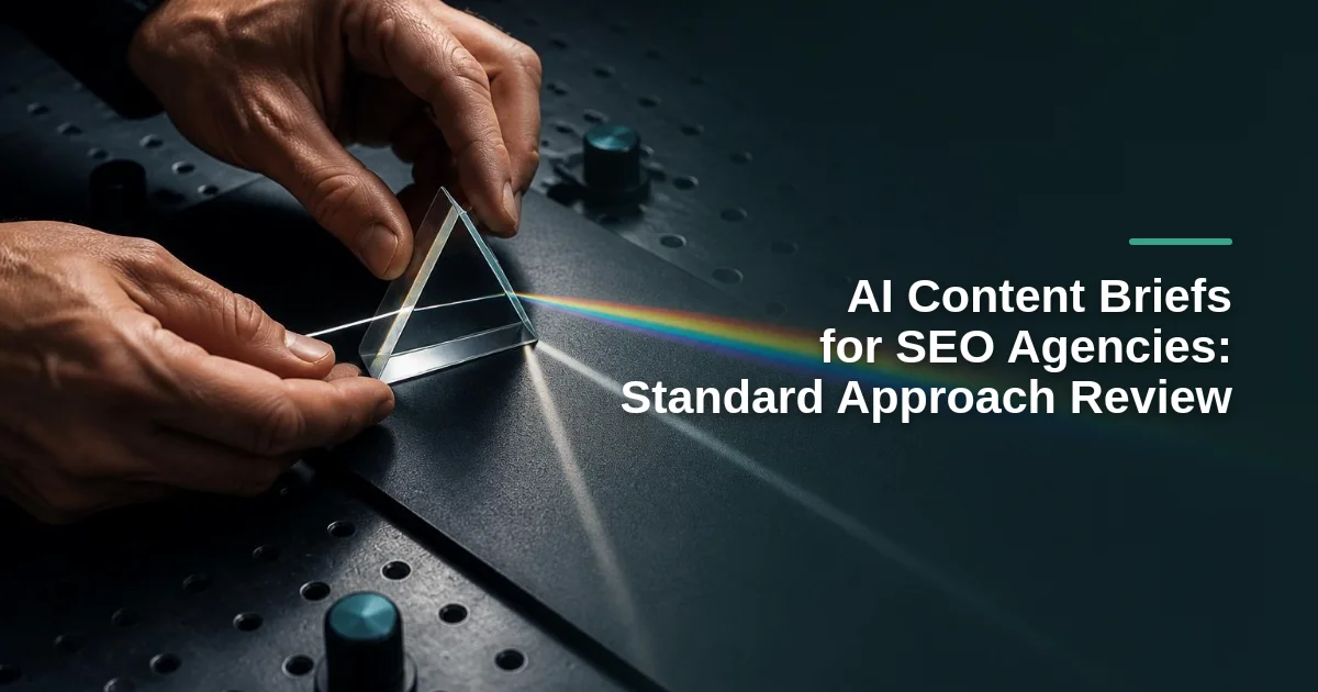 AI Content Briefs for SEO Agencies: Standard Approach Review