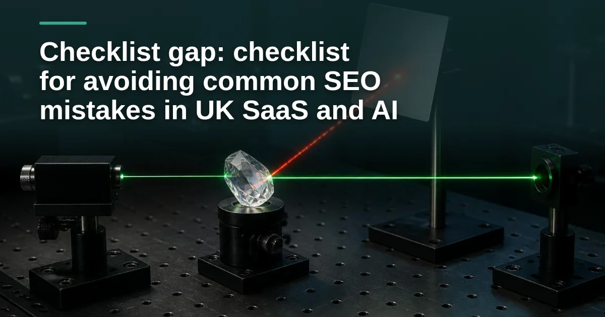 Checklist gap: Practical checklist for avoiding common SEO mistakes in UK SaaS and AI tools